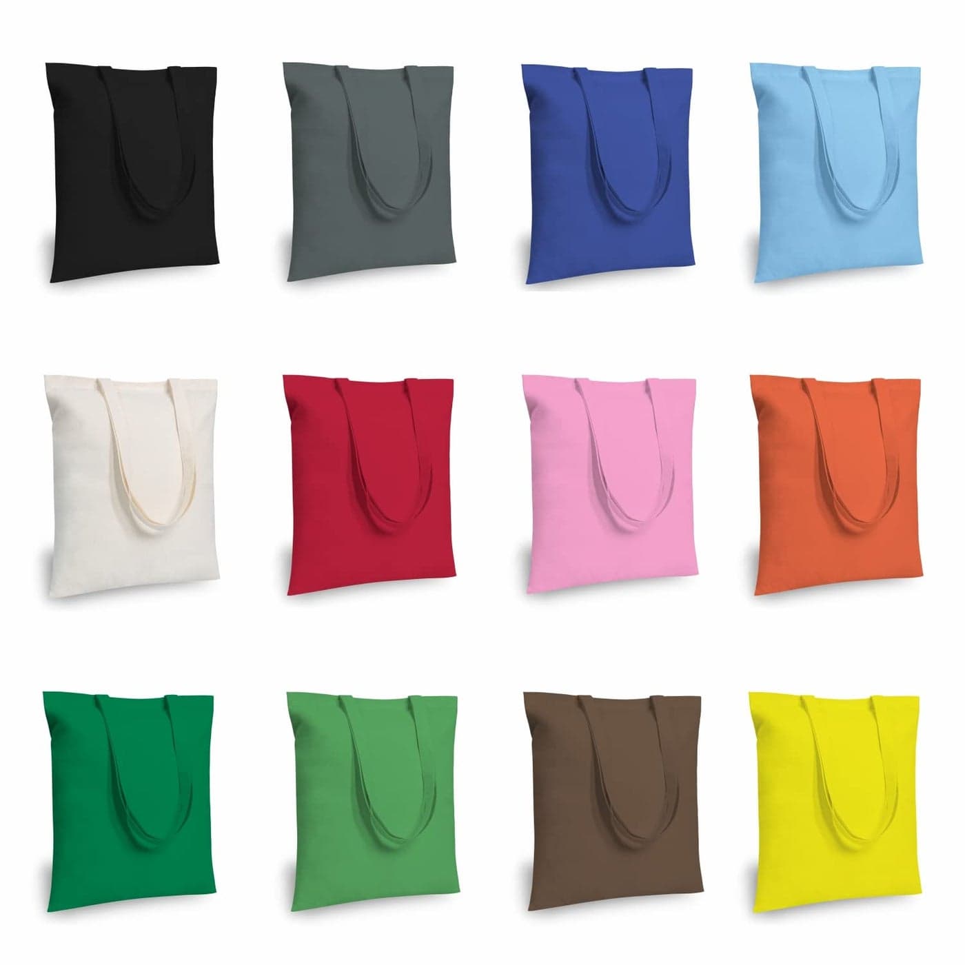 TOPDesign 12Pack Economical 16x15 Cotton Tote Bag Lightweight Medium Reusable Grocery Shopping Cloth Bags Suitable for DIY Advertising Promotion Gift Activity