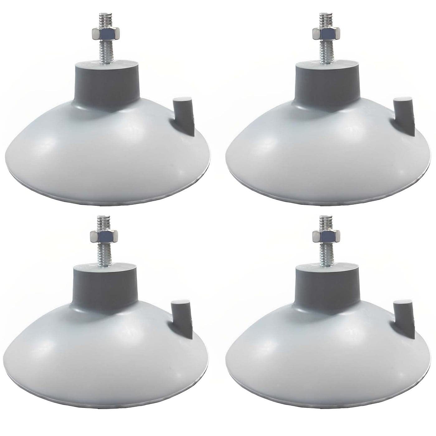 4 PCs French Fry Suction Cup Feet Commercial Suction Cup Feet with Screws for Industrial Commercial French Fry Cutter Gray