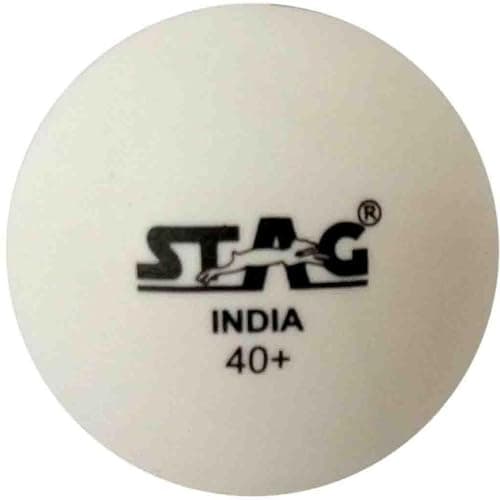 Stag Iconic High Performance Seam Table Tennis (T.T) Balls| Advanced 40+mm Ping Pong Balls for Training, Tournaments and Recreational Play| Durable for Indoor/Outdoor Game - Pack of 6 (White)