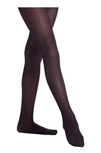 Danskin Big Girls' Student Footed Tight, Black, L (12/14)