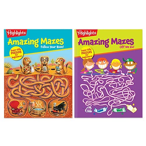 Highlights for Children Amazing Mazes Beginner Maze Books for Kids Ages 36 144 Pages 2Pack of Activity Books Screen Free Fun and Challenging Mazes for Kids