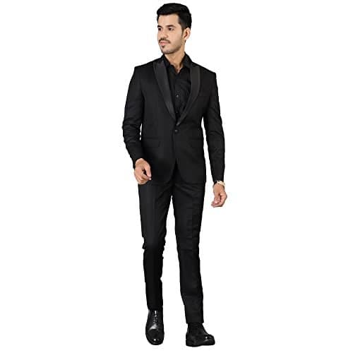 WINTAGE Men's Tuxedo Black 2PC Suit : XX-Large