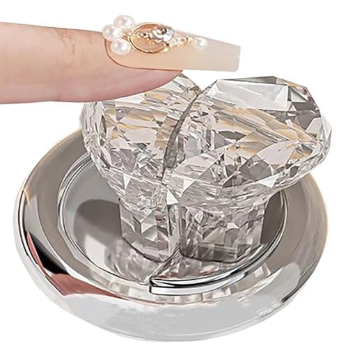 CIXVOEMK Love Heart Toilet Button Pusher,Toilet Flusher Top Push Button for Women Long Nail (1PCS-White transparent)