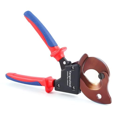 Yangoutool Ratchet Cable Cutter Heavy Duty for Copper and Aluminum Cables, 240mm² Capacity, Sharp Polished Edges, Ideal for Cutting Large Armored Electrical Wires, Perfect for Electricians