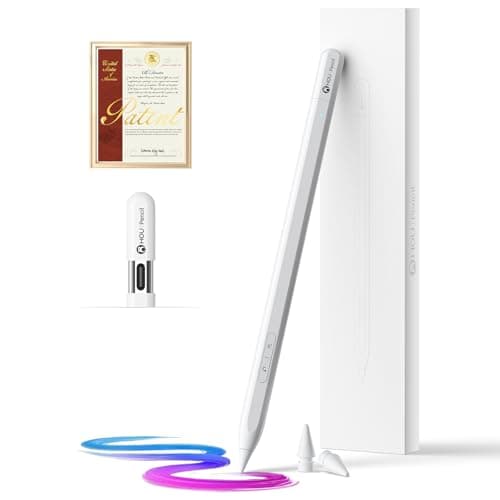 HOU Stylus Pen for Apple iPad - USB-C Charging with Hidden Port, Strong Magnetic Suction, Supports Undo & Eraser, Long Battery Life - Compatible with iPad Pro/Air/Mini & 6th to 11th Generation