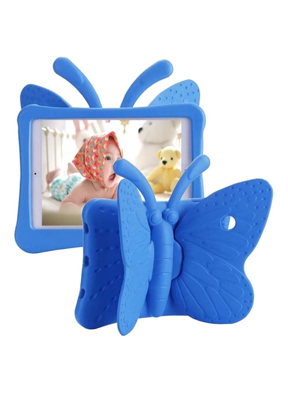 Case, Light Weight Shockproof EVA Foam Protective Tablet Stand Cover Holder for Apple iPad Air/ Air 2 iPad 9.7 2017/ 2018 - Cute Butterfly, Blue