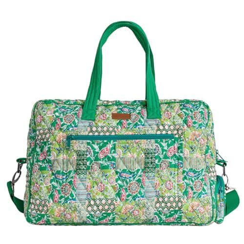 Maison d' Hermine Weekend Duffel Bags for Women Cotton Quilted Overnight Luggage Weekend Bag for Men Gym Sports Gifts Travel Business Travellers Trip Easter Gifts -Victoria