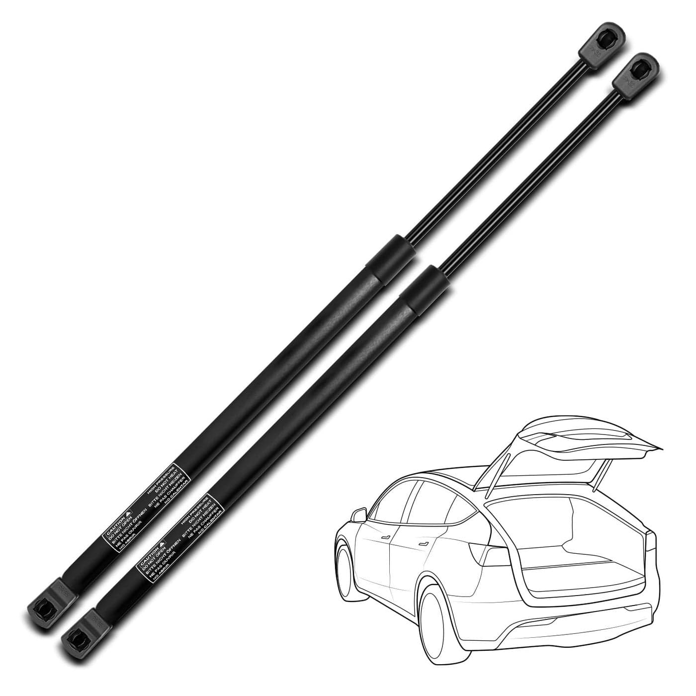 YHTAUTO Rear Hatch Gas Struts Shocks Replacement for Honda Pilot 2003 2004 2005 2006 2007 Sport Utility Set of 2 Lift Supports Replace 74870S9VA01