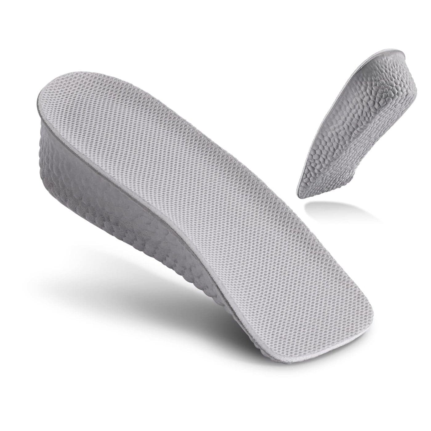 Elfzone Height Increase Insoles 15 Inch Foot Arch Contour Shoes Lifts for Men Orthopedic Heel Lift Cushion Gel Leg Discrepancy Balancer Mens Size 1012 Grey 2 Pcs 15 Inch