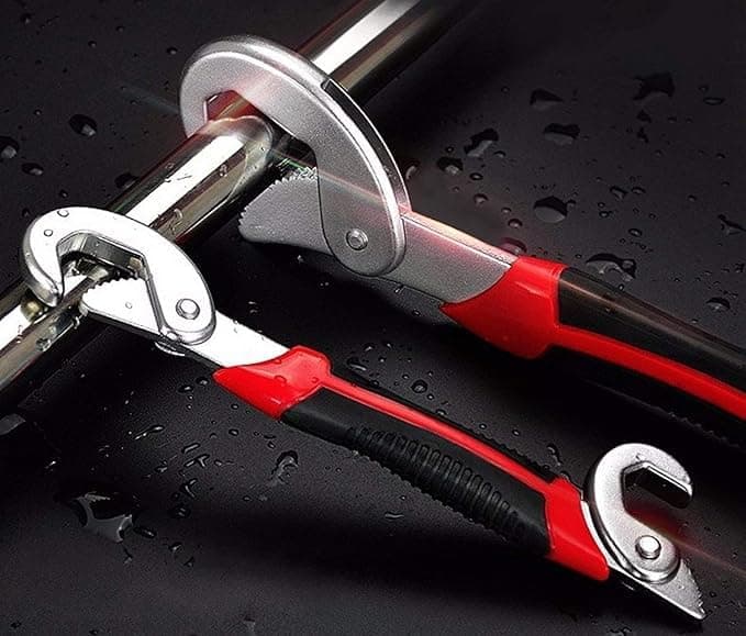 KACHKIT All in One Multipurpose Auto Adjustable Universal Quick Grip Wrench Spanner Set Tools Multi Purpose nutBoltsHand Tools Nuts and Bolts Tools9 mm to 32 mm Works Set of 2 Piece