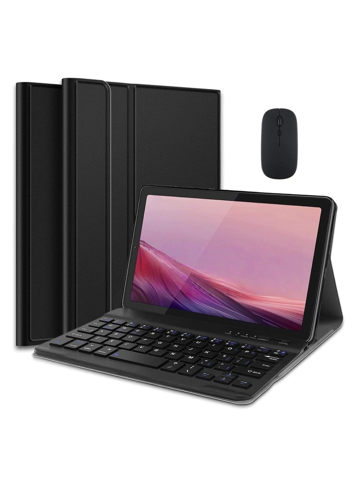 For Lenovo K9 TB305FU 8.7 inch Keyboard Protective Case, Detachable Wireless Bluetooth Touchpad Touchpad Keyboard with Mouse, Leather Protective Case