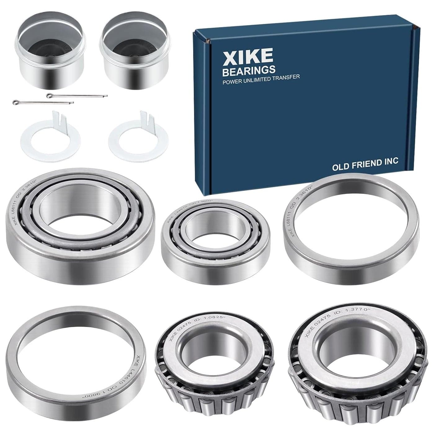 XiKe Trailer Wheel Hub Kit with Bearings and Seal - Fits 3500 Lbs Axles
