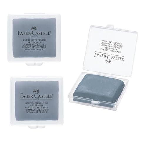 FaberCastell Lot de 3 Gommes modlable mie de Pain Art Eraser Grise