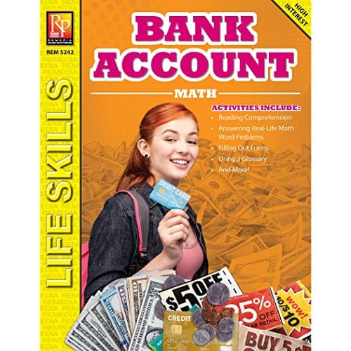 Remedia Publications Bank Account Math: Life Skills Math Series | Real-Life Math Skills for Students | Learn Banking, Budgeting, & Financial Math | Practical Worksheets for Grades 6–8 | By Sue LaRoy