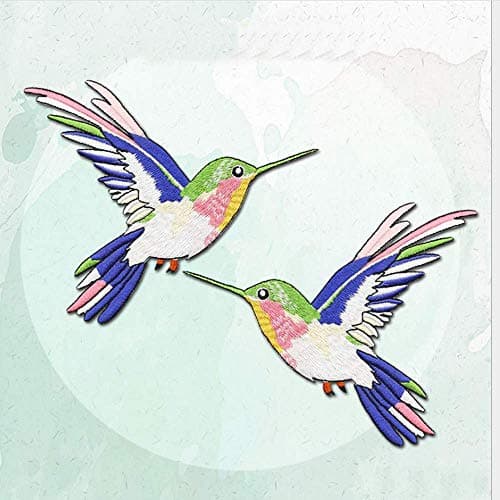 1pair Birds Embroidery Garment DIY Decorations Accessories Applique Blue Bird