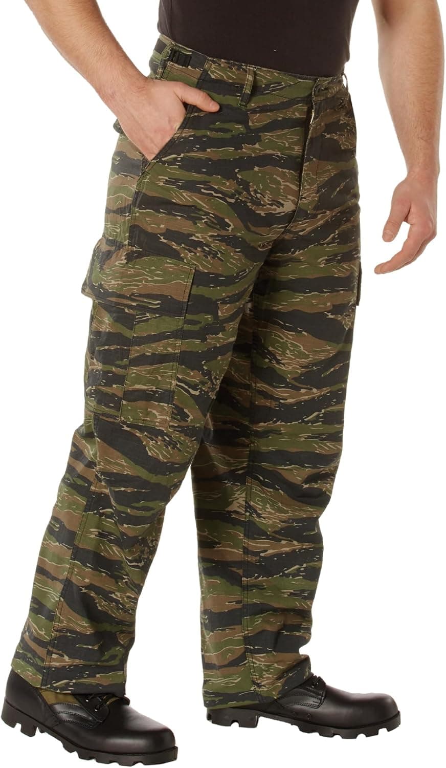 Rothco Ultra Force Vintage Paratrooper Fatigues Cargo Pants - Tiger Stripe Camo (X-Large)