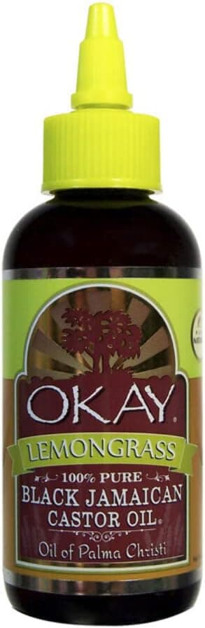 OKAY Pure Naturals Black Jamaican Castor Oil with Lemongrass 4 Ounce 011 kg