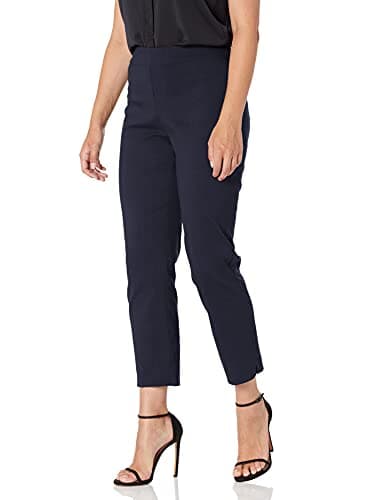 Briggs New York Super Stretch Millennium Slimming Pull-on Ankle Pant Pants, Navy, 12