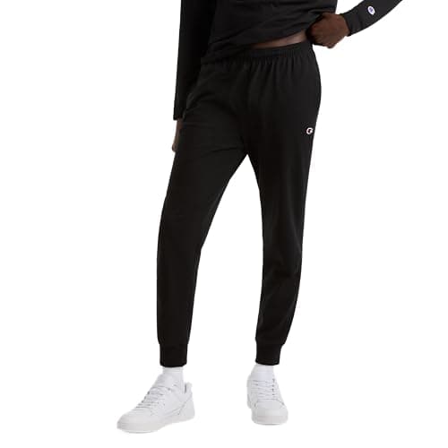 Champion mens Everyday Cotton Jogger Sweatpants, Black, Medium US
