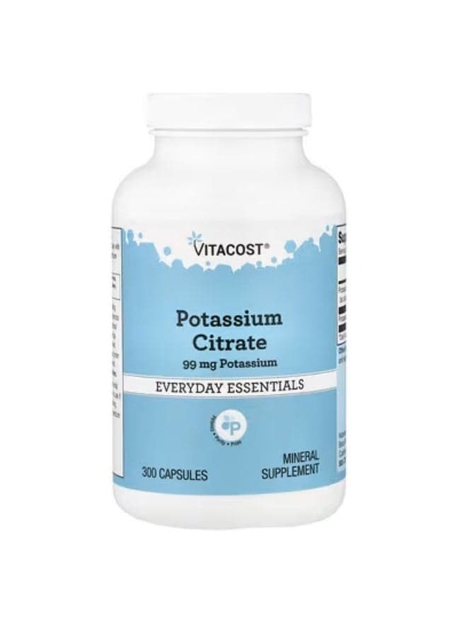 Vitacost, Potassium Citrate, 99 mg, 300 Capsules