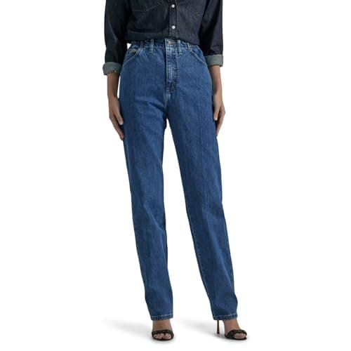 LEE Women's Relaxed-Fit Side Elastic Tapered-Leg Jean