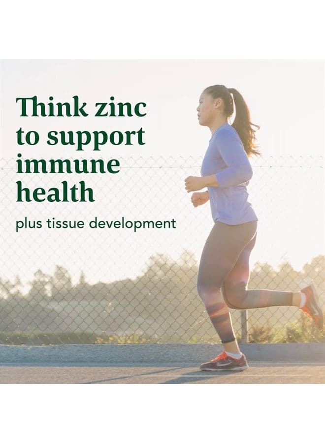 Zinc - Immune Health Support with Zinc and Nourishing Food Blend - Non-GMO Project Verified, Gluten-Free, Vegan, Kosher - Made without Dairy or Soy - 60 Tabs