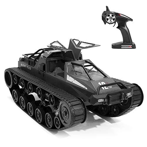 GoolRC RC Tank Car 112 Scale 24GHz Remote Control Tank 360Rotating OffRoad RC Crawler Military Vehicle with Rechargeable Battery Gifts for Adults Black