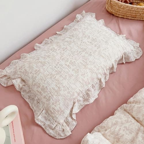 BuLuTu 100 Cotton Muslin Kids Toddler Pillowcase Standard Size 20x26 Cute Rabbit Pattern Toddler Boys Girls Pillow Cases Soft Pillow Cover Nursery Pillowcases Bedding Decor1 Piece Forest