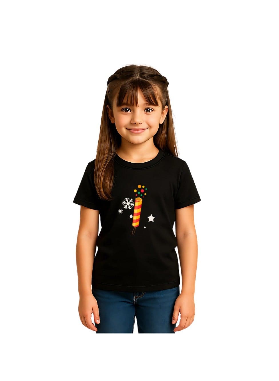 Christmas Initial Letter Printed Kids T-Shirts For Girls-Fun And Festive Holiday Gift For Your Little Guy-Gifts For Friends And Family