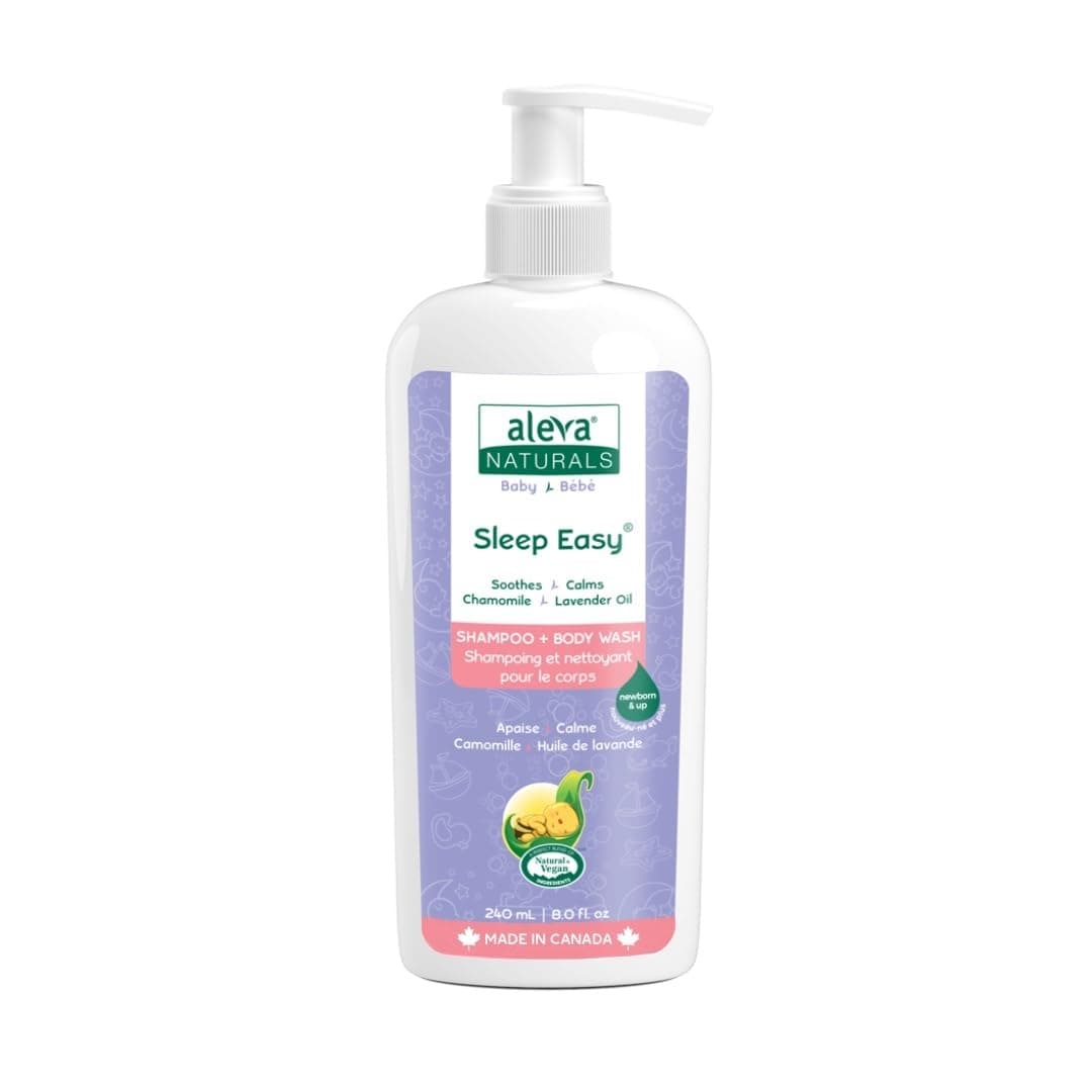 Aleva Naturals Hypoallergenic Sleep Easy Baby Hair and Body Wash for Kids and Toddlers PlantBased Organic Aloe Vera Formula with Lavender Scent Gentle on Eyes and Sensitive Skin 8 Fl Oz
