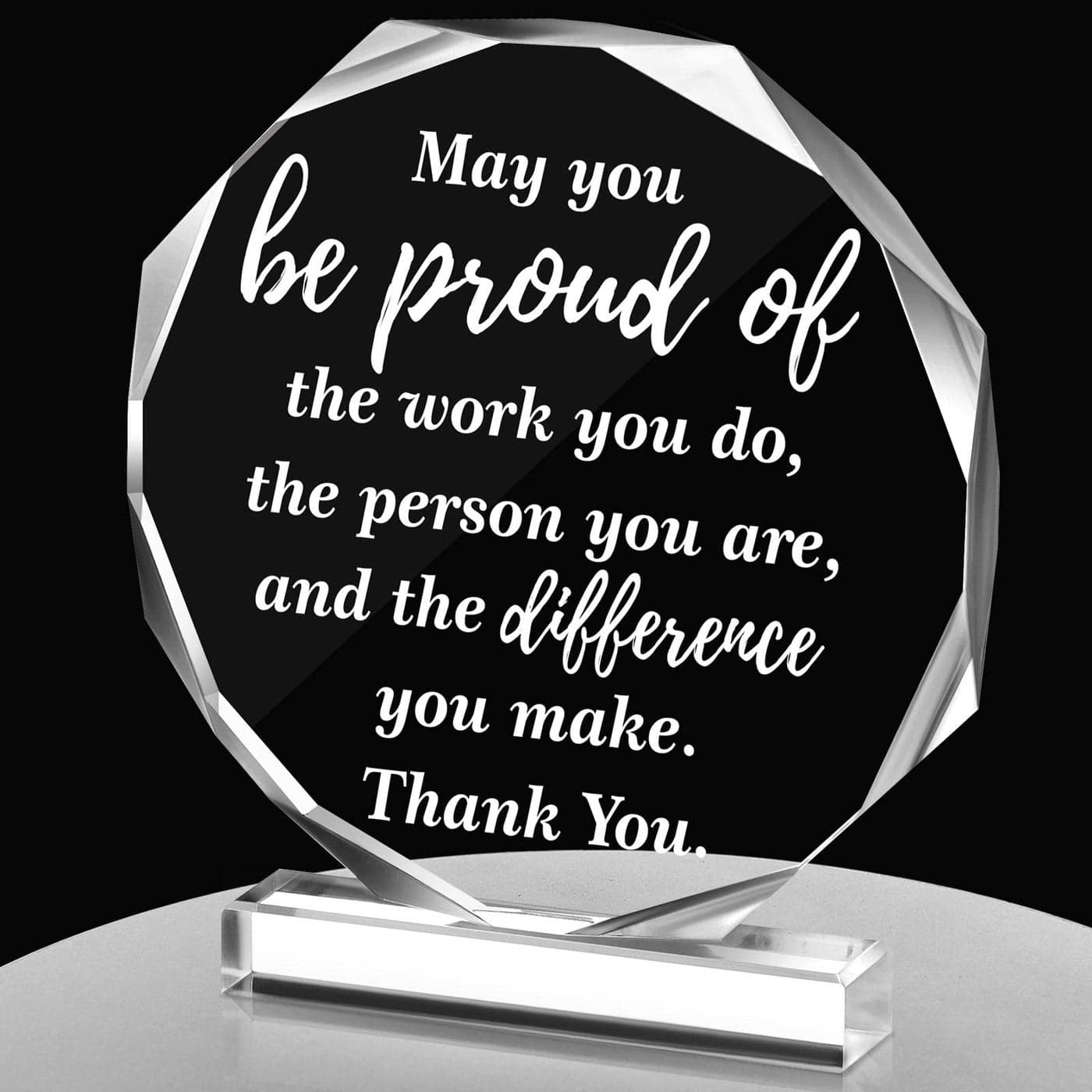 Yinder Elegant Nonagon Thank You Gift for Women Appreciation Teacher Coworker Office Leaving Job Farewell Gift Graduation Appreciation for Boss Nurse Day School Assistant counselor Staff Friends Decor