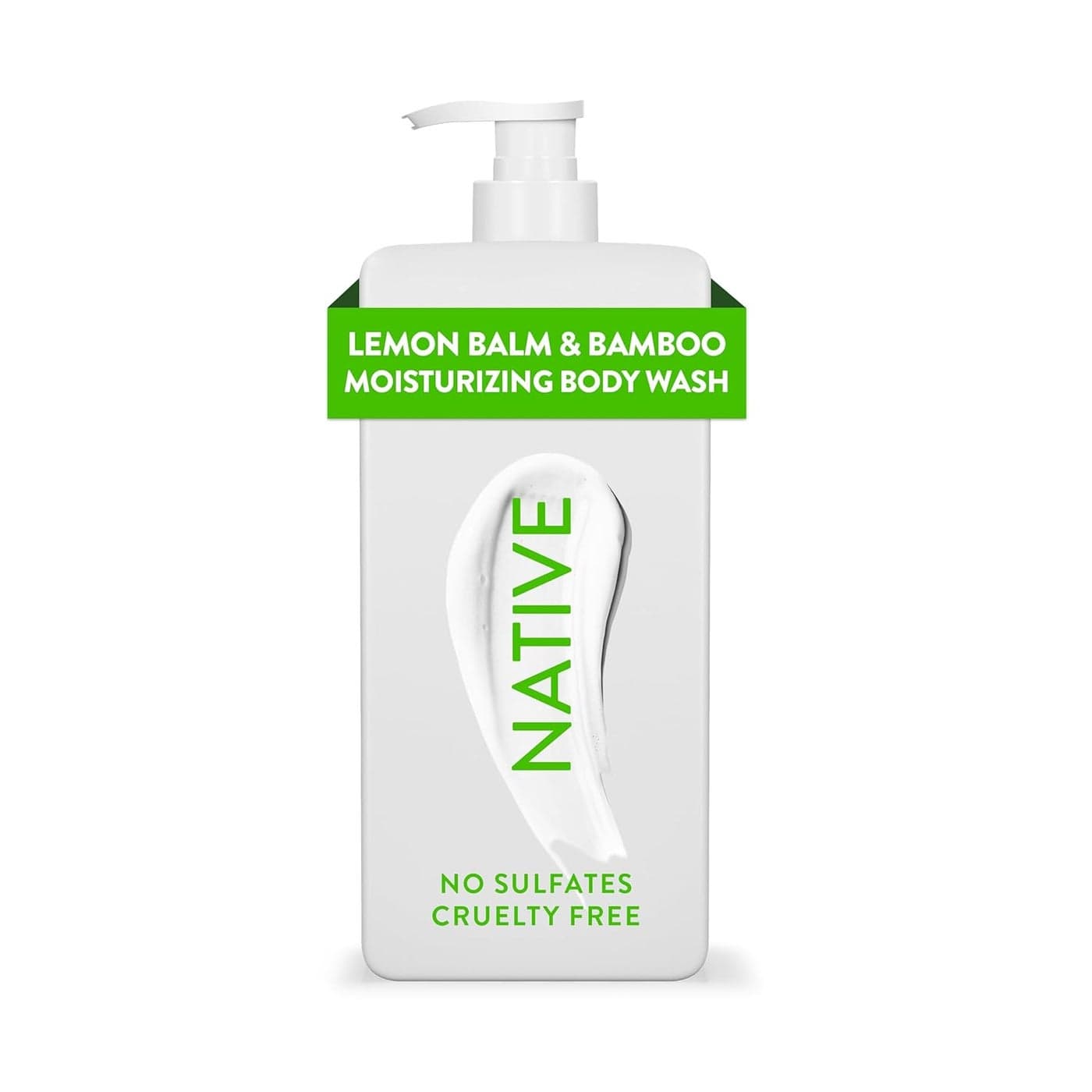 Native Moisturizing Body Wash Contains Naturally Derived Ingredients For Women Men Sulfate Paraben Dye Free Leaving Skin Soft and Hydrated Lemon Balm Bamboo 18 oz