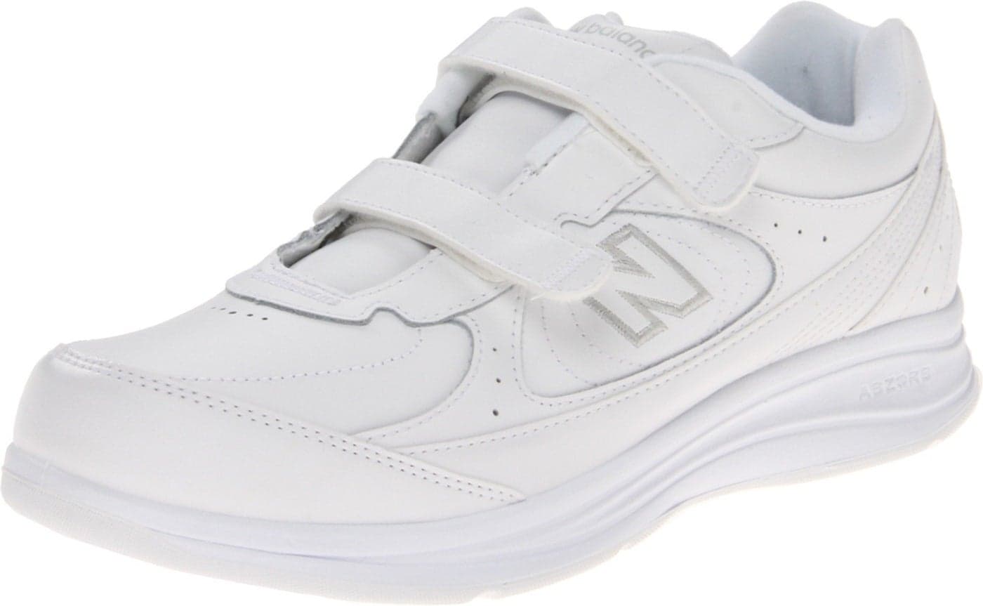 New Balance Women's 577 V1 Hook and Loop Shoe, White, 6.5