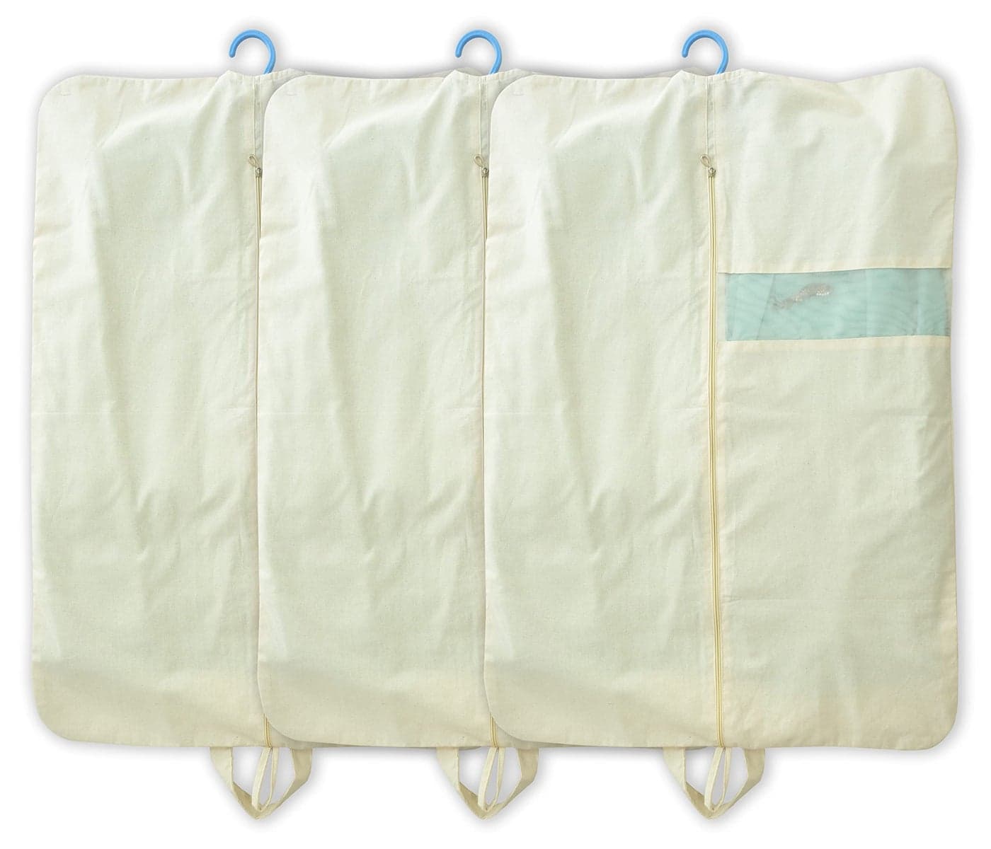 SOLSTICE Cotton Coat/Suit Cover Big Size with Zip of (40 x 24 inch) | Suit, Blazer, Jacket Cover (Pack of 3)(Hanger Not Included)