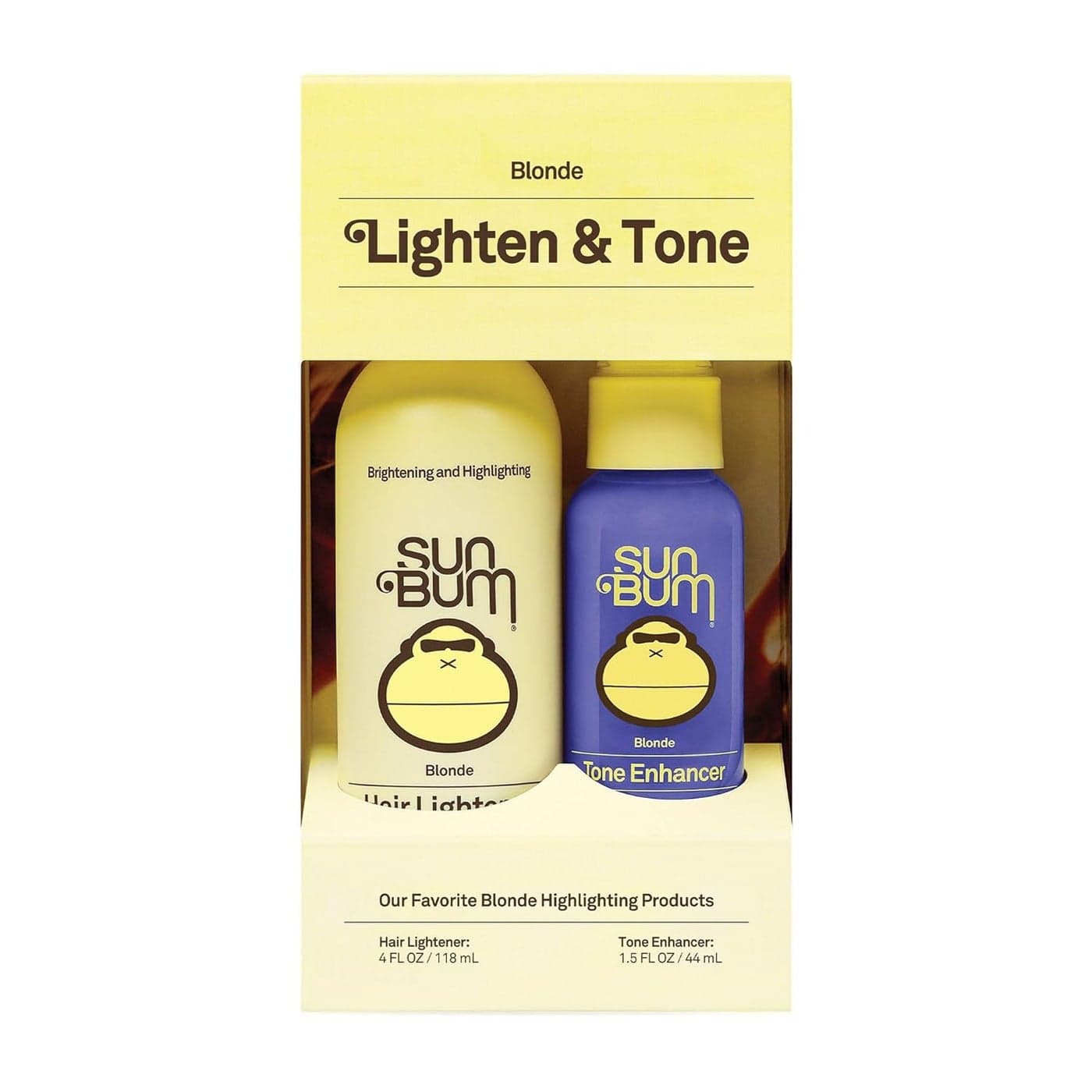 Sun Bum Lighten and Tone Kit Blonde Hair Lightener and Tone Enhancer Travel Kit Vegan Paraben Gluten and Cruelty Free
