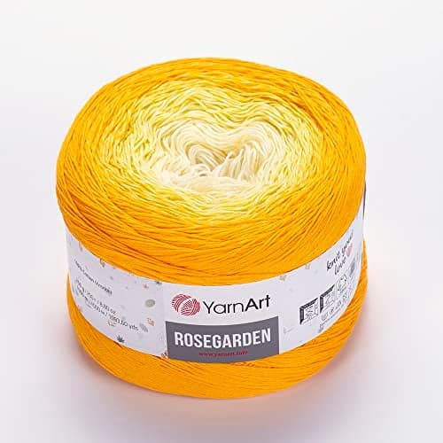 Yarn Art Flowers Rosegarden 100% Cotton 250gr 8.80 oz 1094yds Multicolor Cotton Yarn Rainbow Crochet Yarn Spring Summer (309)