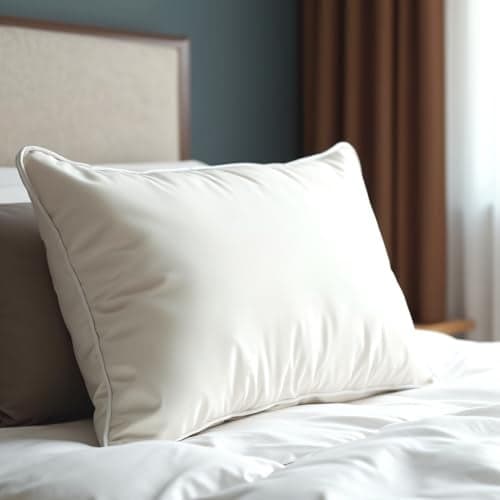 MAXNAP Mischief Essential Pillow with White Beading | Soft & Fluffy Microfiber Fill | Elegant Design with Gentle Support | Standard 24 x 16 Inch | Pack of 1