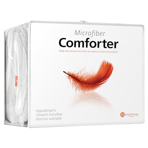 HOSPITOLOGY PRODUCTS White Comforter Queen Hypoallergenic Duvet Insert Microfiber All Season Goose Down Alternative Quilted - Corner Loops - Box Stitched - Washable - 90" W x 94" L