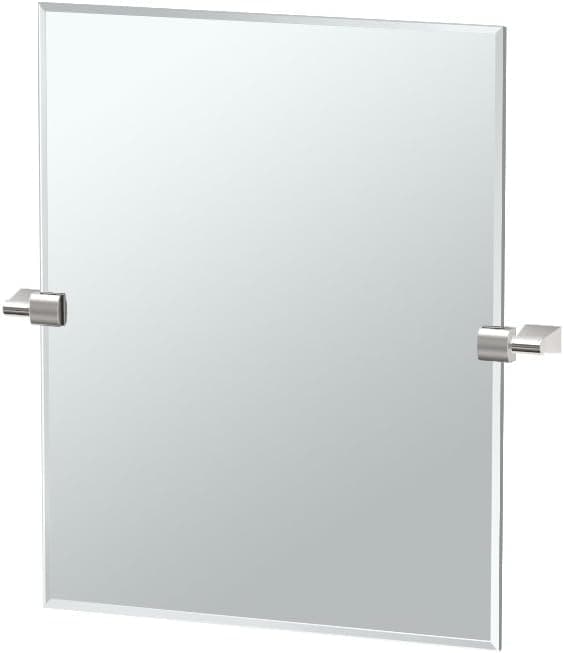 Gatco 4389SM Bleu Small Rectangle Mirror Satin Nickel 24inch