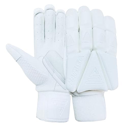 VERSANT LIT Cricket Batting Gloves (White, Men Size, Right Handed)