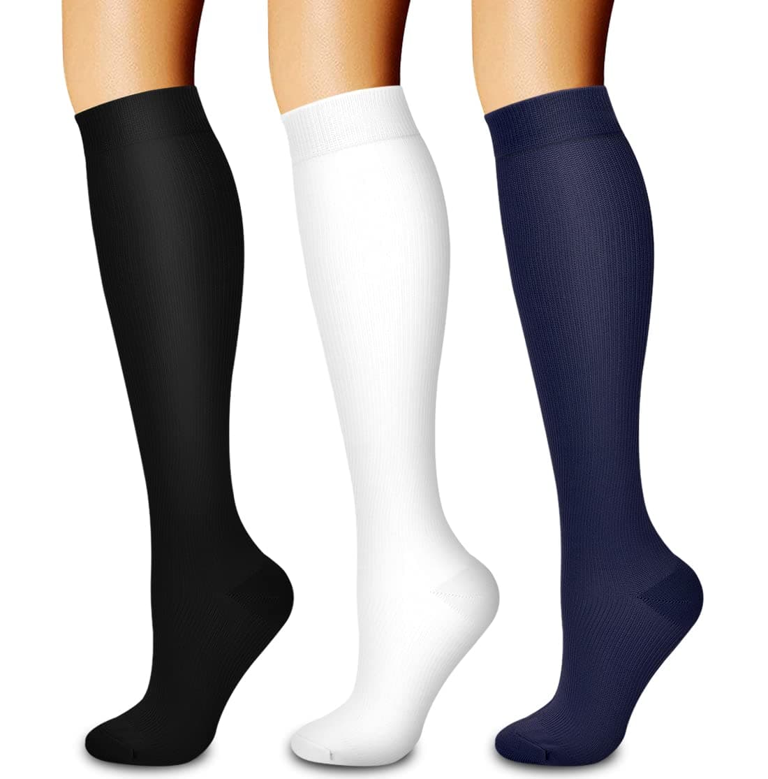 Laite Hebe 3 Pack Compression Sock-Compression Sock for Women and Men-Best for Running,Sports