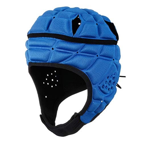 Surlim Rugby Helmet Headguard Headgear for Soccer Scrum Cap Soft Protective Helmet for Kids Youth Blue Medium