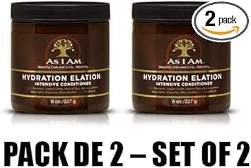 AS I AM Hydration Elation 8oz Conditioner Hydrating Mask Nourishing Pack of 2 Set of 2