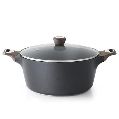 SENSARTE Nonstick Stock Pot with Lid 2645668511 QT Soup Pot Casserole Pot Healthy Pasta Pot Large Deep Cooking Pot Big Sauce Pot Stew Pot Induction Compatible PFOA PFOS APEO Free Black