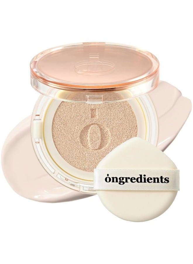 Skin Barrier Glow Cover Cushion, All-day Coverage, Glow Finish, Lightweight, Skincare-Like Texture, Non-cakey Makeup, Korean Cushion Foundation (#13C First Snow, 0.49 oz)