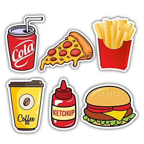 NOURISH Fast Food Fridge Magnets , 1 Pack