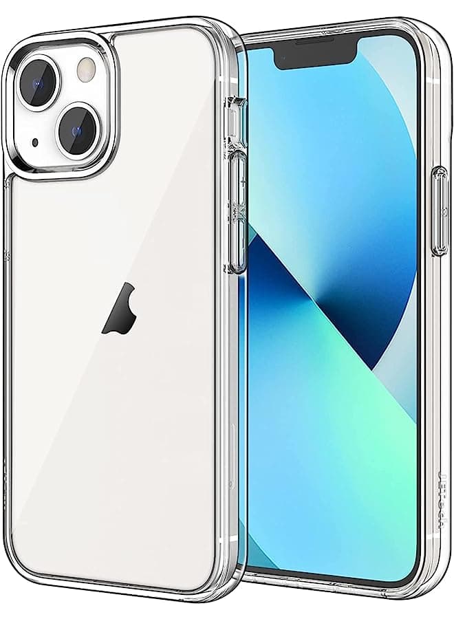 Case For Iphone 13 6.1-Inch, Non-Yellowing Shockproof Phone Bumper Cover, Anti-Scratch Clear Back (Clear)