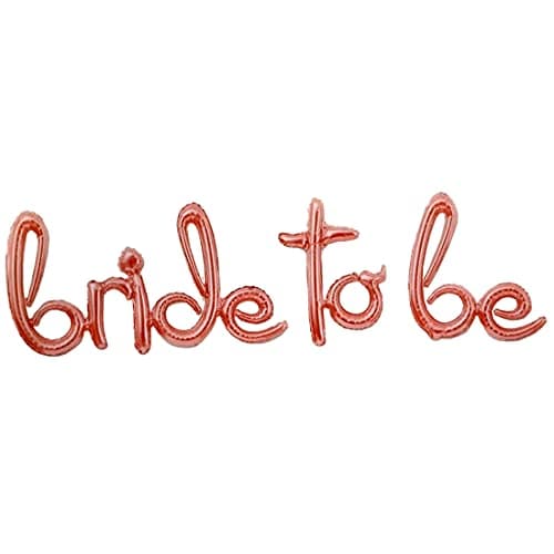 Atpata Funky Bride To Be Cursive Text Foil Balloons (Rose Gold), Large (Model Number: Foil-BrideToBeCursive)