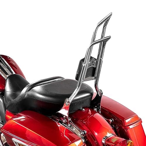 Mofun 28" Height Sissy Bar Passenger Backrest Detachable Compatible with Harley Touring Street Road Electra Glide Road King 2009-2025 Chrome