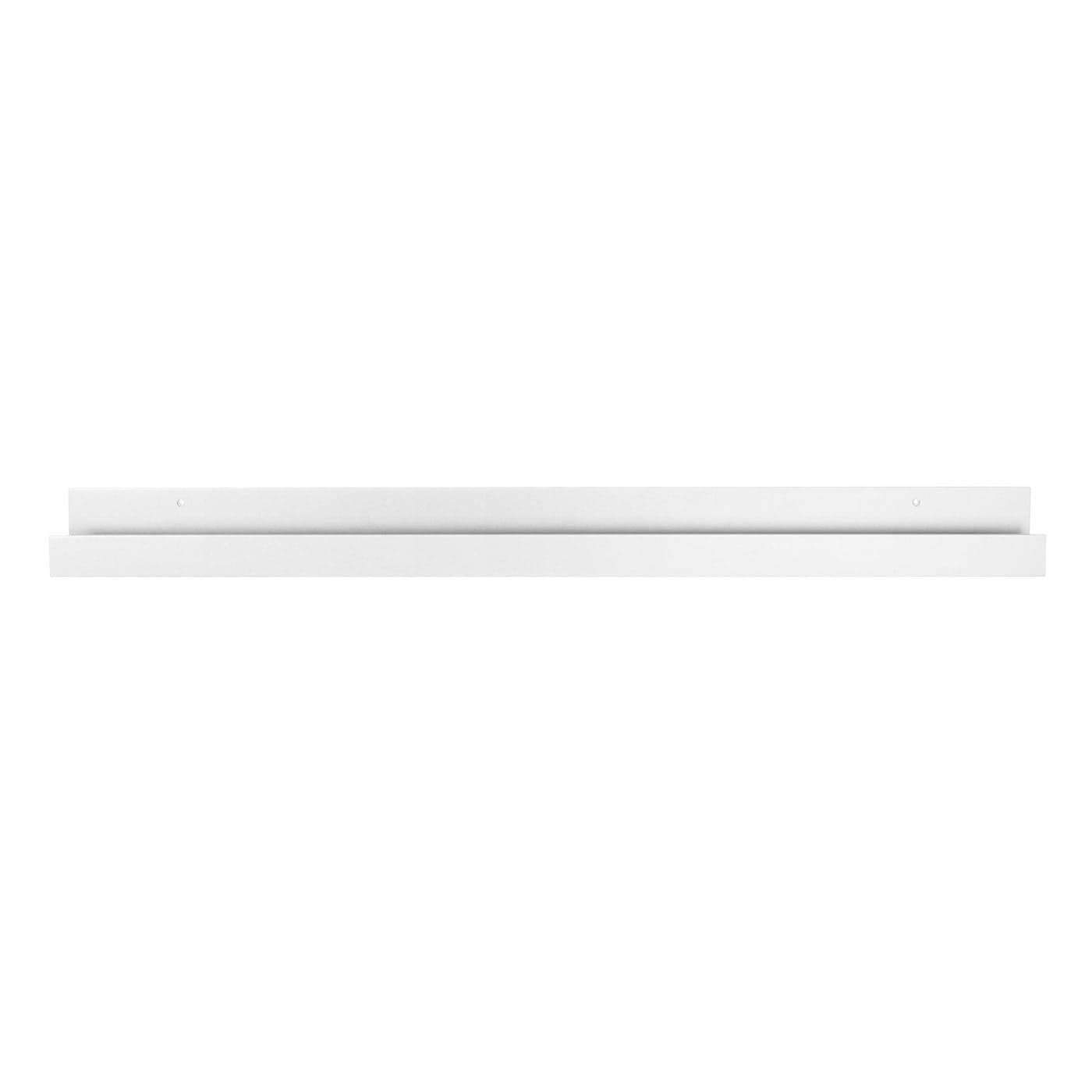 Kate and Laurel Levie Wood Floating Wall Shelf Picture Frame Holder Ledge White